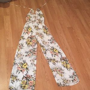 One piece wide leg halter top